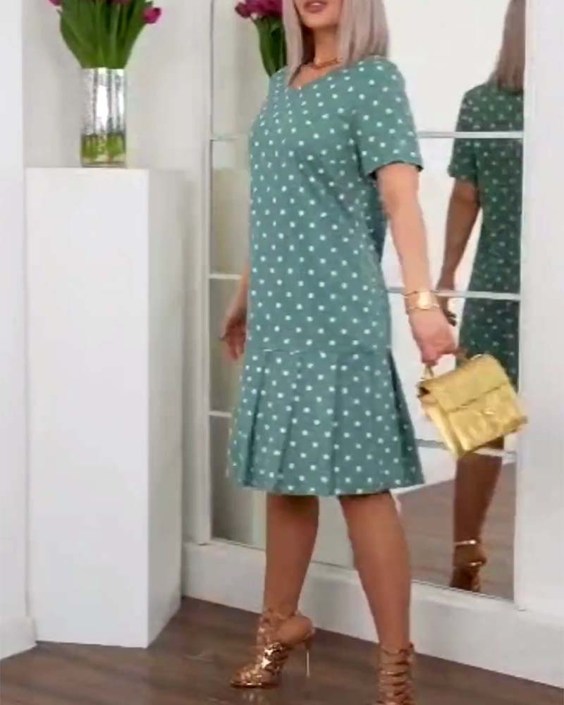Joy | Polka Dot Dress Floral A-Line