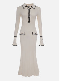 Kira | Midi Bodycon Button-Front