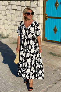 Bianca | Floral Maxi Dress V-Neck