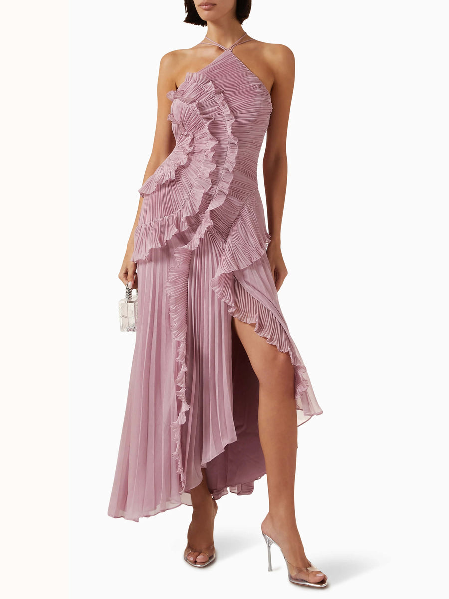 Frances | Wedding Guest Maxi Dress Halter Neck