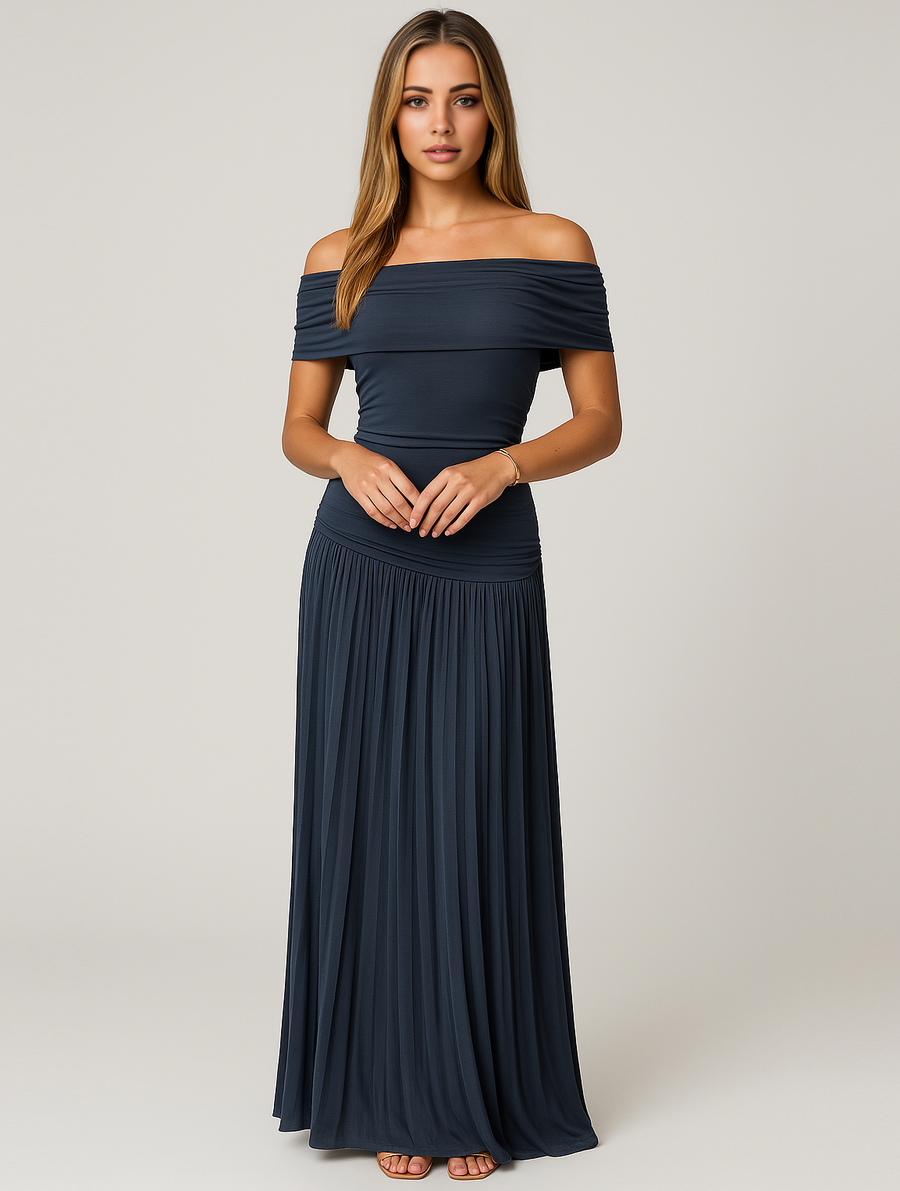 Lila | Wedding Guest Maxi Dress Pleated