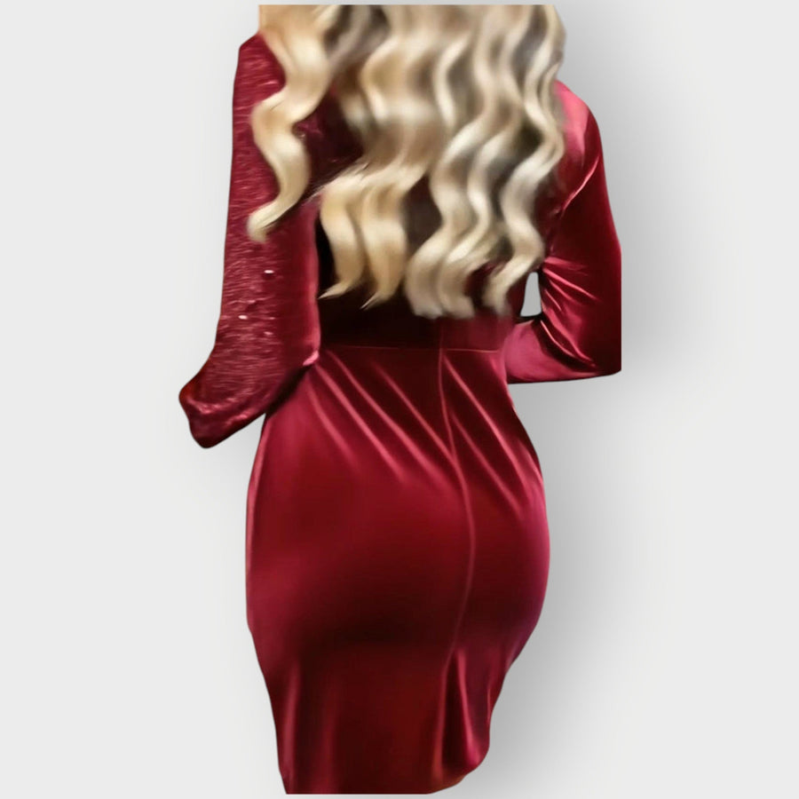 Annabelle | Cocktail Mini Dress Sequin Wrap