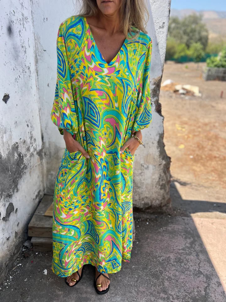 Layla | Boho Maxi Dress V-Neck