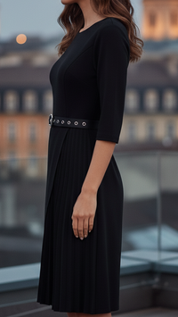 Winifred | Midi Formal Office Dress Belted