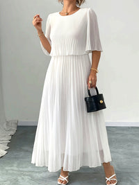 Aaliyah | Wedding Guest Maxi Dress Pleated