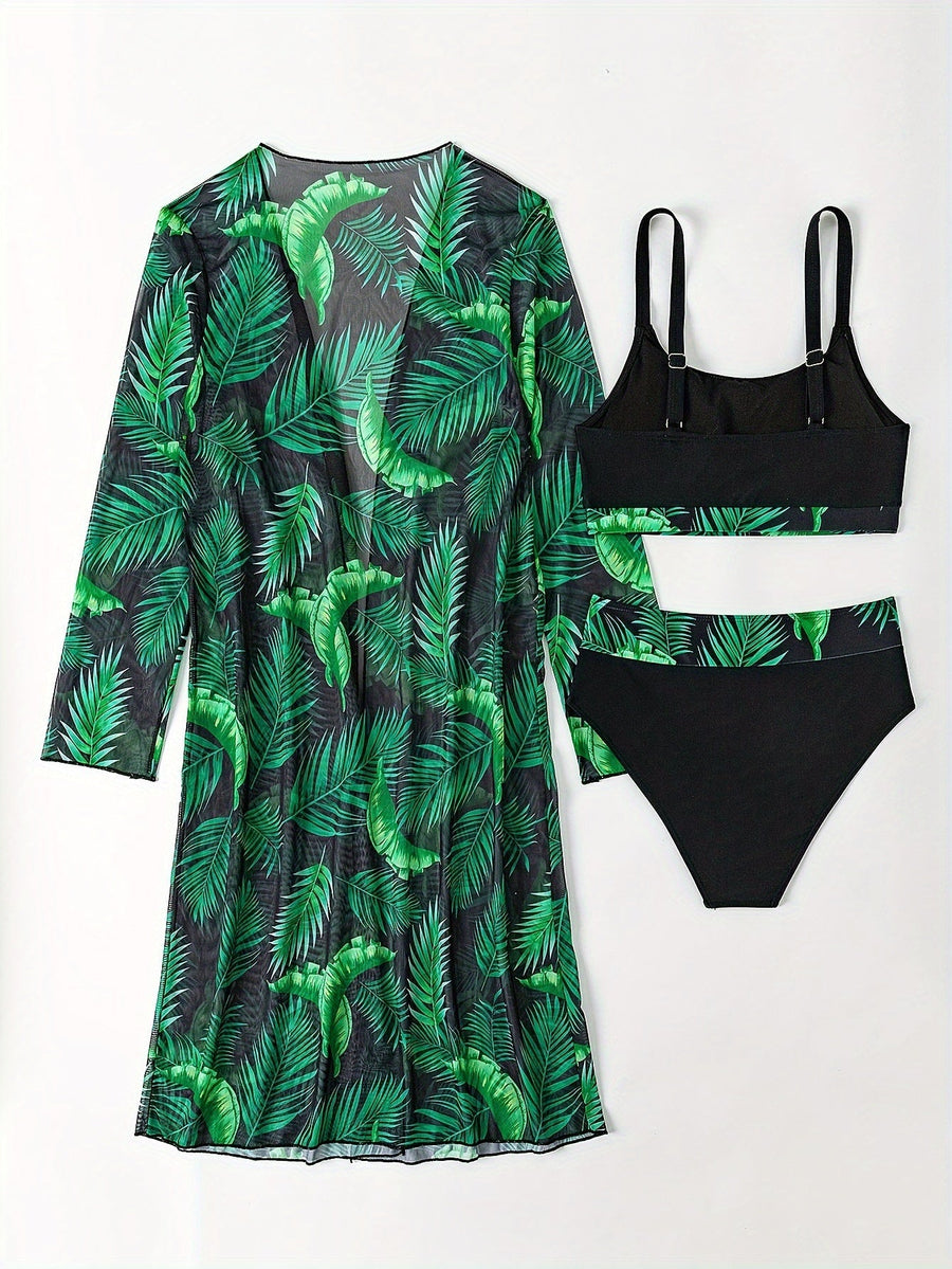 Chloe | Bikini Tropical Long Sleeve