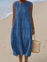 Esme | Midi Sundress Striped Sleeveless
