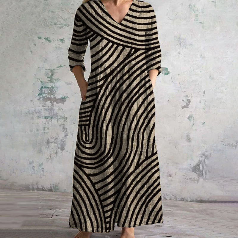 Rosa | Striped Maxi Dress