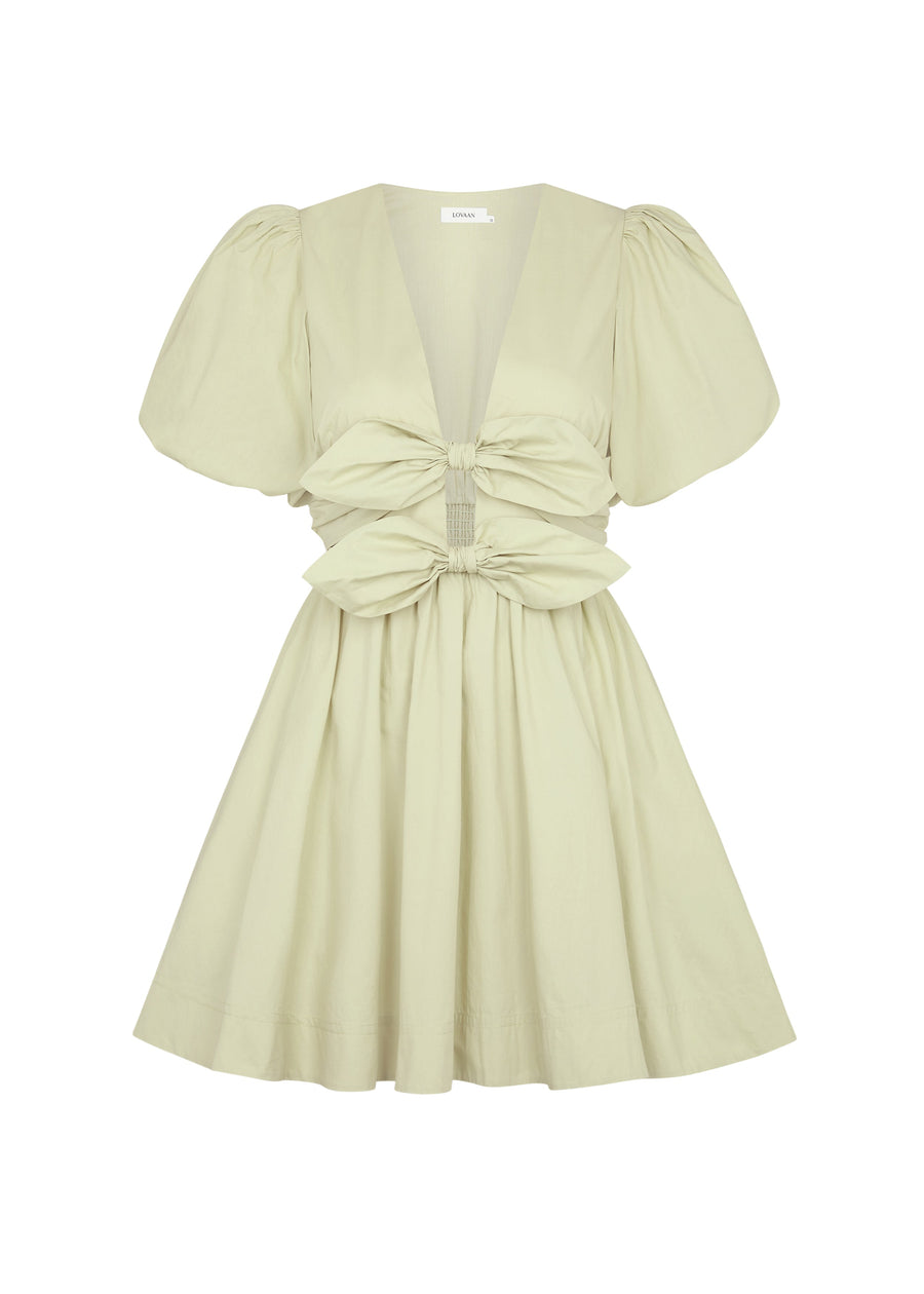 Bianca | Cocktail Mini Dress V-Neck Puff Sleeve