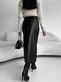Gabrielle |  Slit Midi Skirt