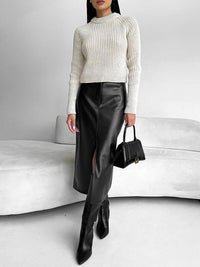 Gabrielle |  Slit Midi Skirt