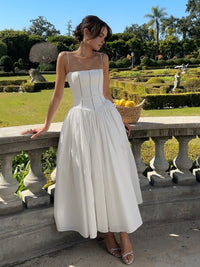 Lara | Wedding Guest Corset Midi Dress