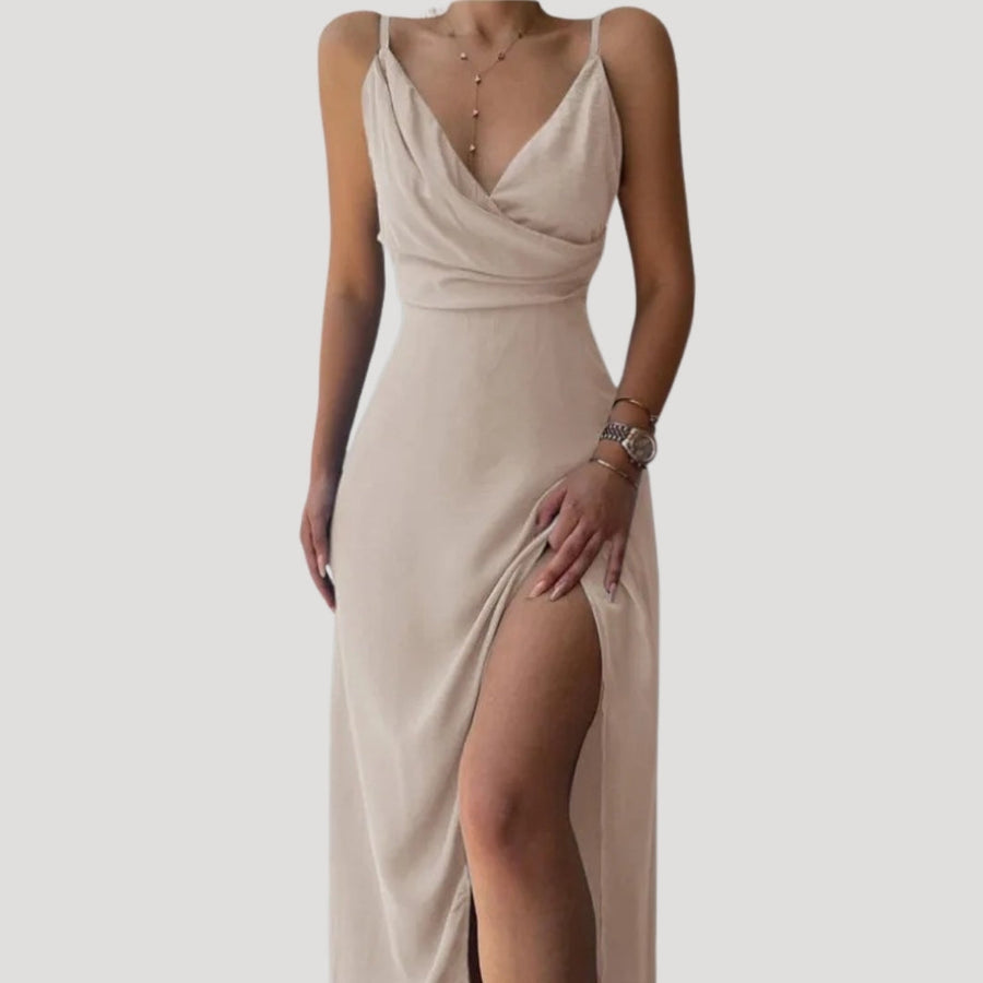 Claire | Wedding Guest Maxi Dress Wrap Sleeveless