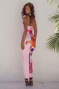 Delilah | Floral Bodycon Maxi Dress Spaghetti Strap