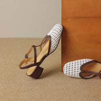 Therese | Comfortable Block Heels Orthopedic Buckle