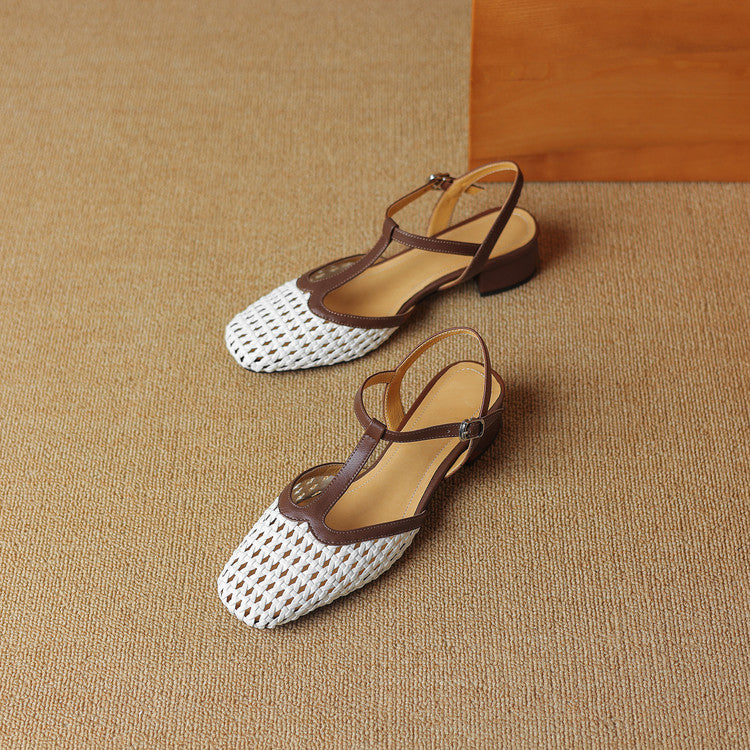 Therese | Comfortable Block Heels Orthopedic Buckle