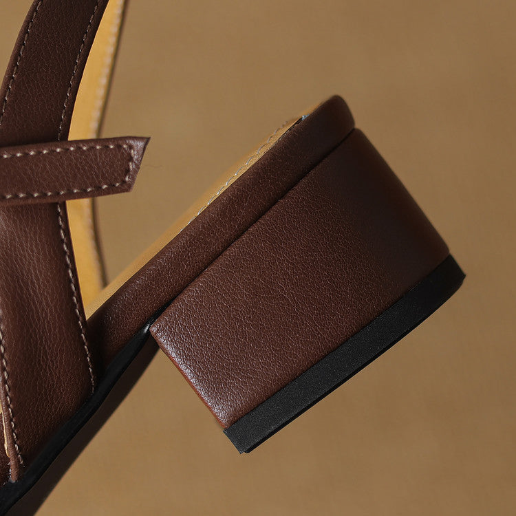 Therese | Comfortable Block Heels Orthopedic Buckle