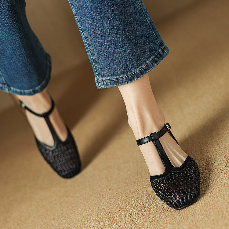 Therese | Comfortable Block Heels Orthopedic Buckle