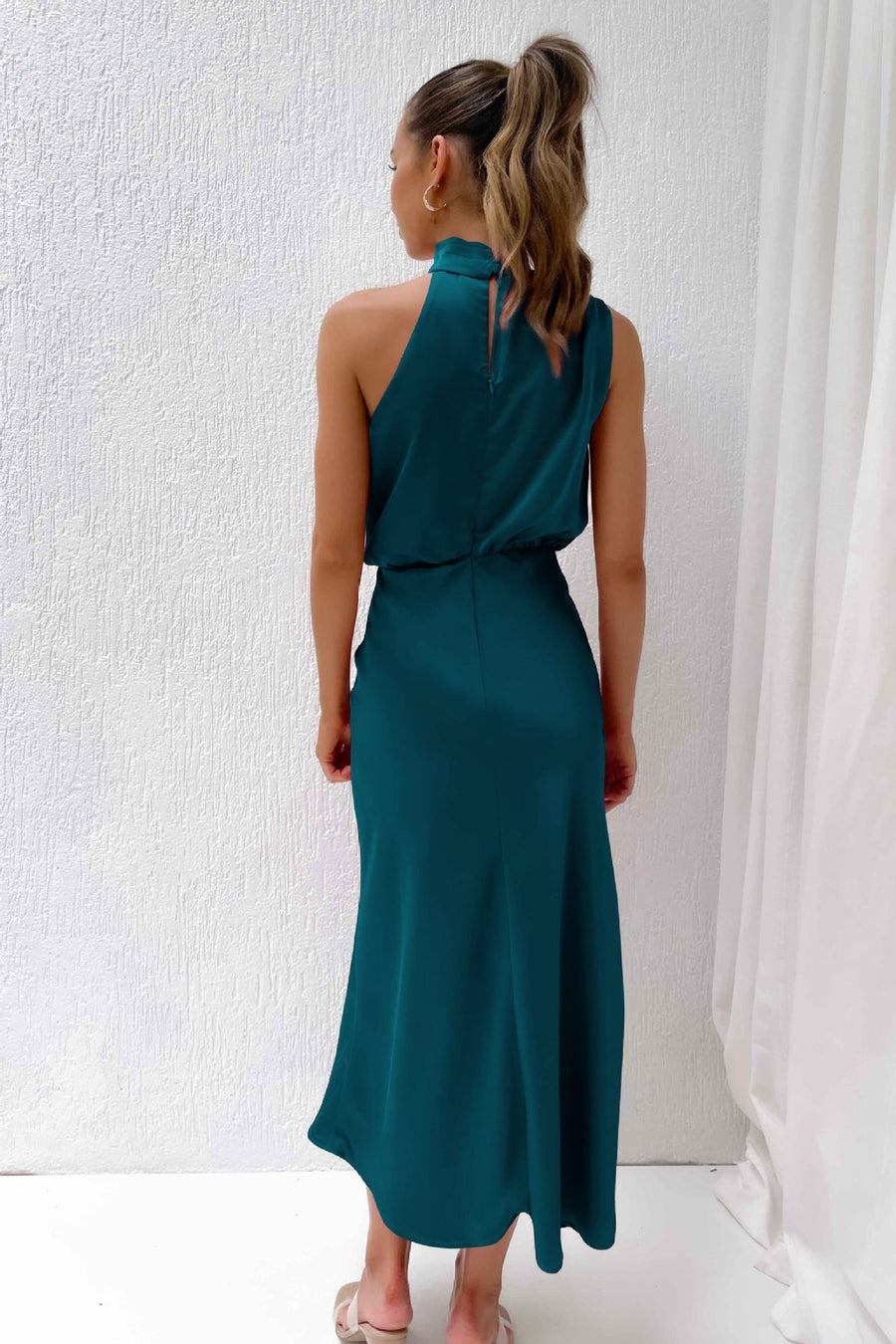 Ivy | Halter Maxi Dress Sheath Sleeveless