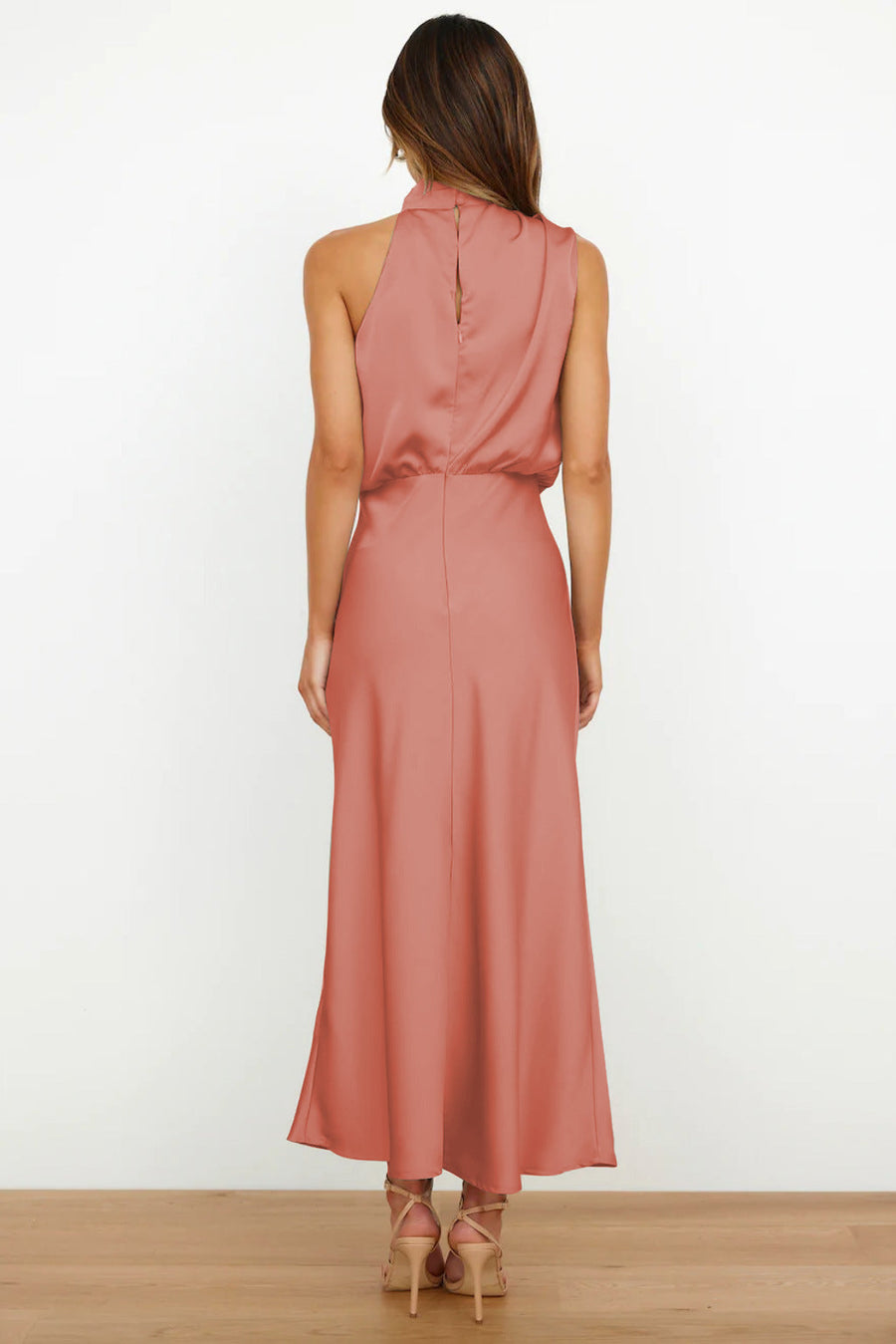 Ivy | Halter Maxi Dress Sheath Sleeveless