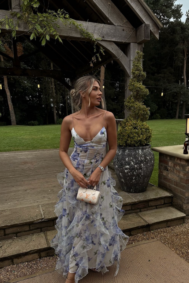 Penelope | Floral Maxi Dress Ruffle