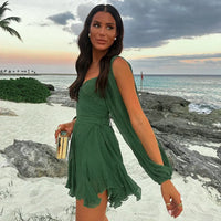 Linda | Mini Sundress Wrap Long Sleeve