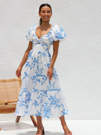 Annabelle | Boho Midi Sundress Floral Tiered