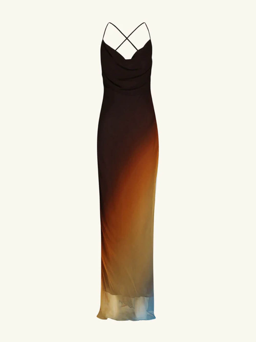 Piper | Slip Maxi Dress Backless Cowl Neck