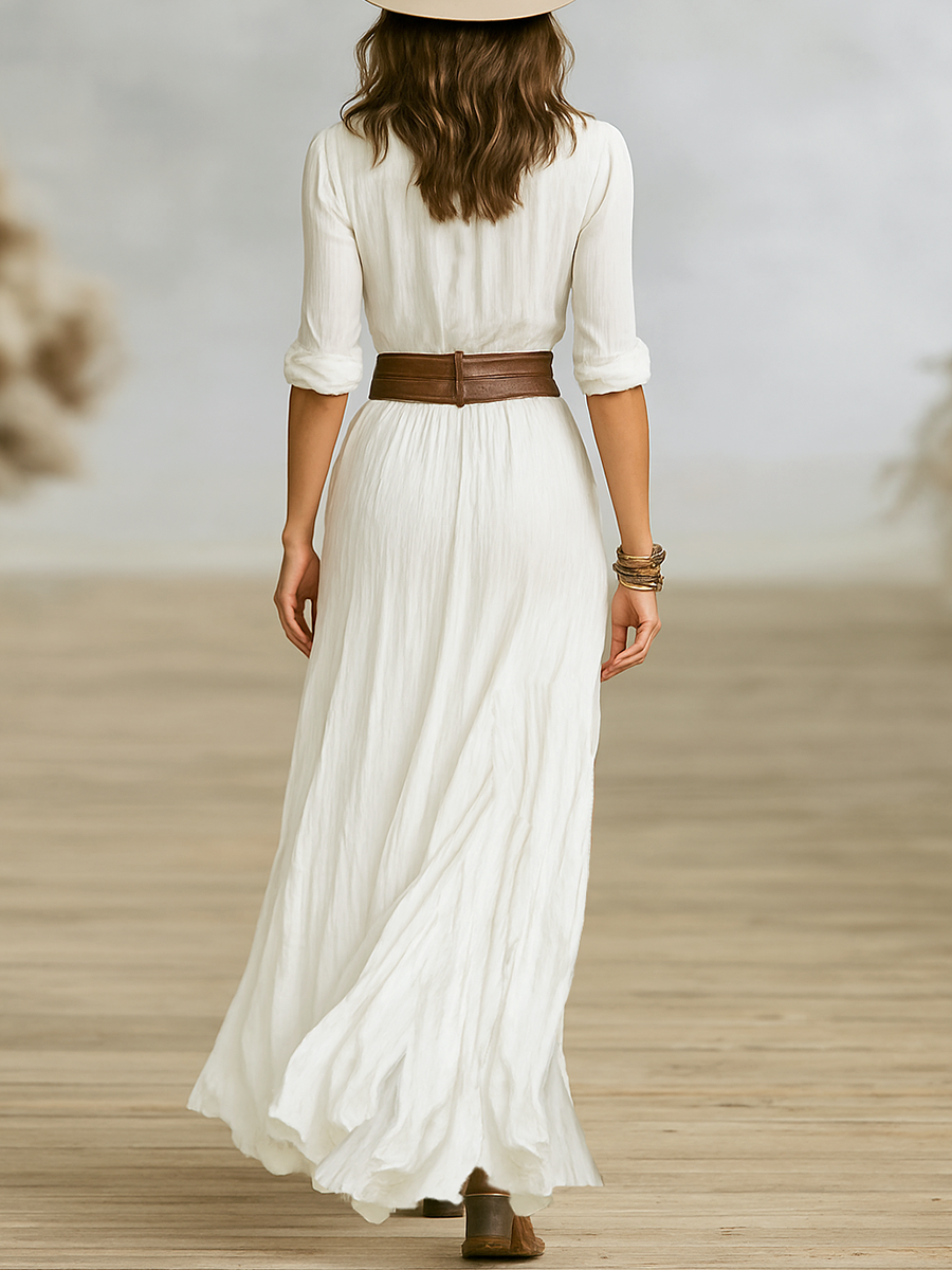 Saskia | Shirt Dress V-Neck