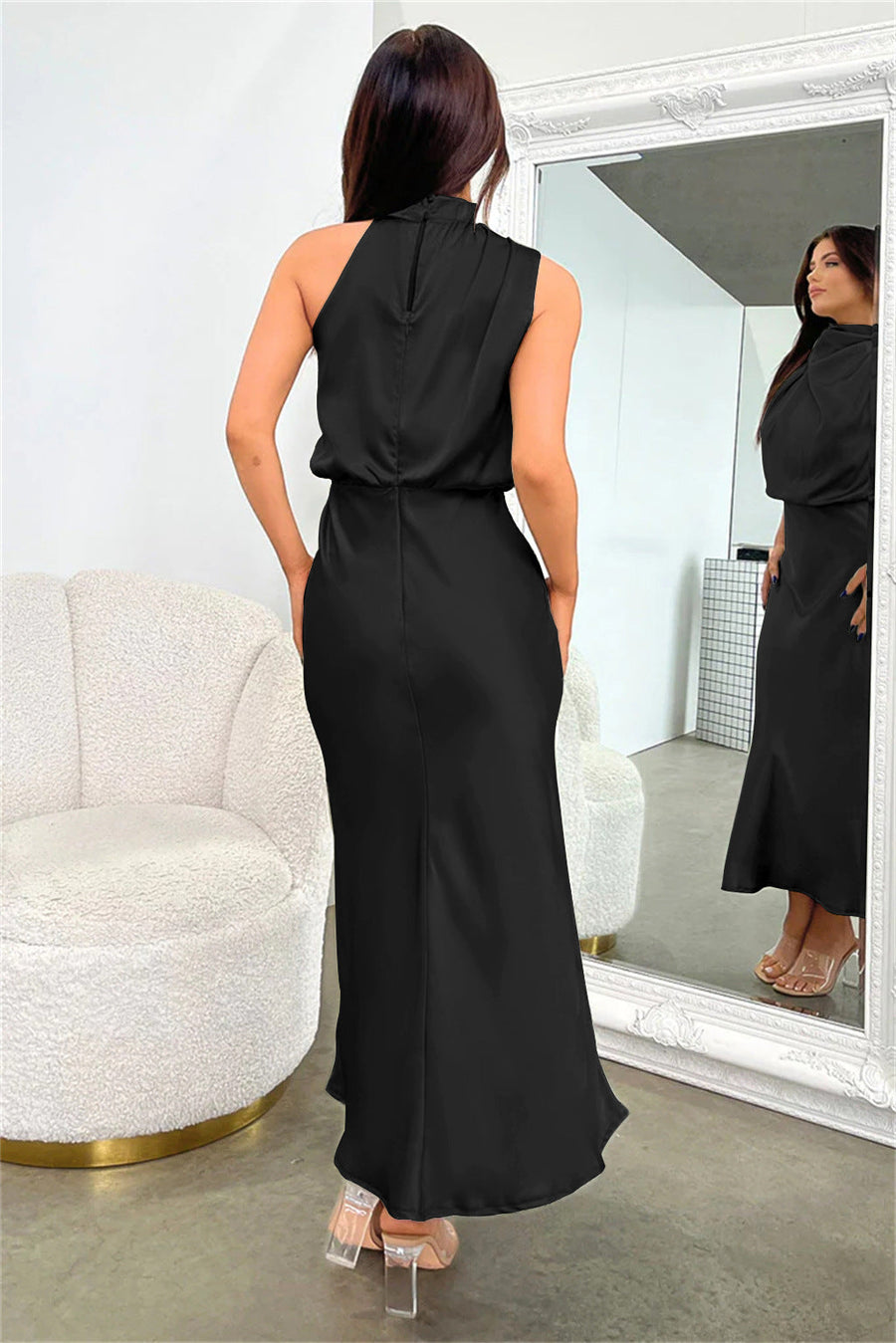 Ivy | Halter Maxi Dress Sheath Sleeveless