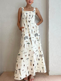 Charlee | Backless Maxi Dress Square Neck