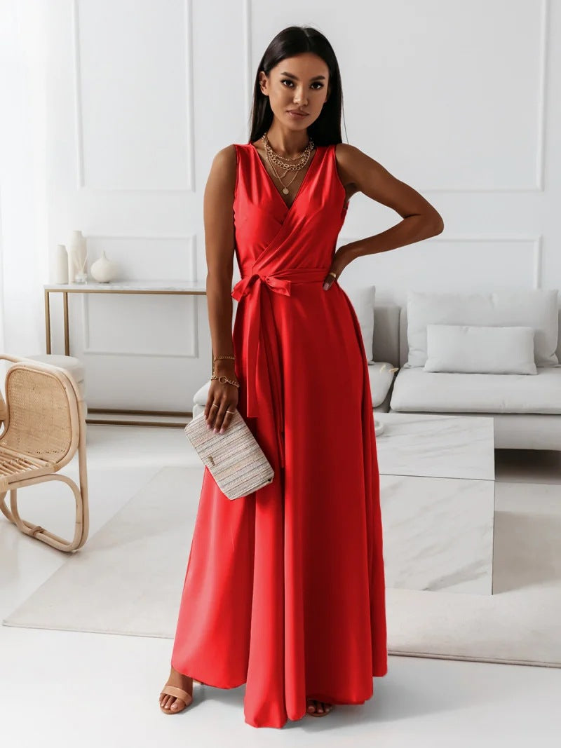Ophelia | Wedding Guest Maxi Dress Wrap Sleeveless