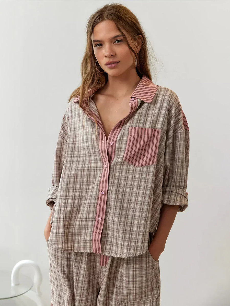 Odette | Co-Ord Set Plaid Tiered