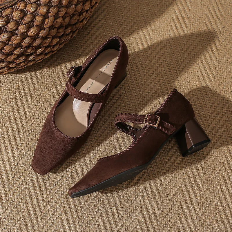 Elena | Comfortable Block Heels Orthopedic Strap