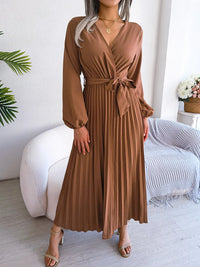 Winifred | Wedding Guest Maxi Dress Pleated V-Neck