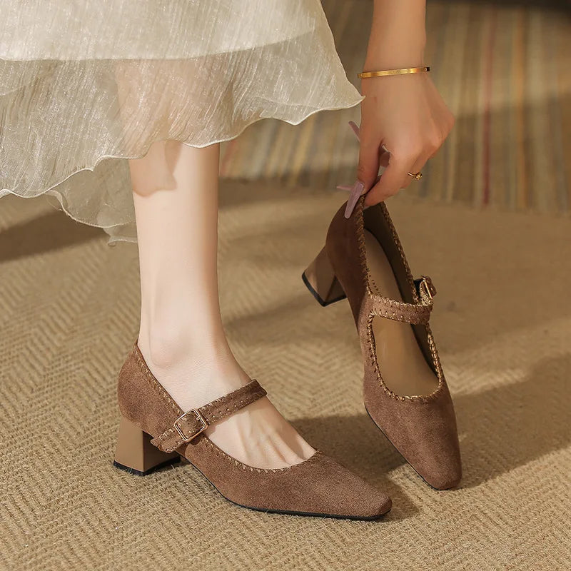 Elena | Comfortable Block Heels Orthopedic Strap