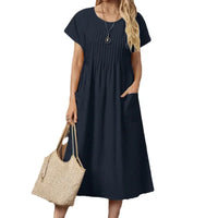 Isabella | Casual Midi Dress Pleated A-Line