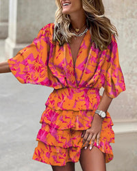 Jolene | Boho Mini Dress Tropical Tiered