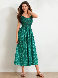 Victoria | Floral Midi Dress Sleeveless