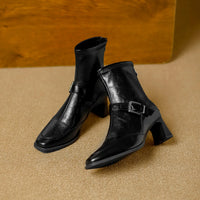 Sadie | Comfortable Ankle Boots Square Toe
