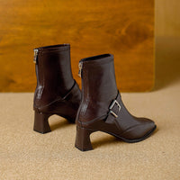 Sadie | Comfortable Ankle Boots Square Toe