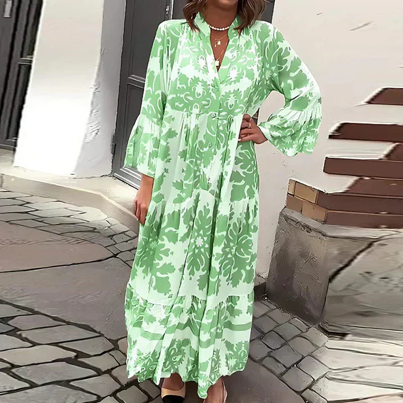 Adalynn | Boho Maxi Sundress Long Sleeve