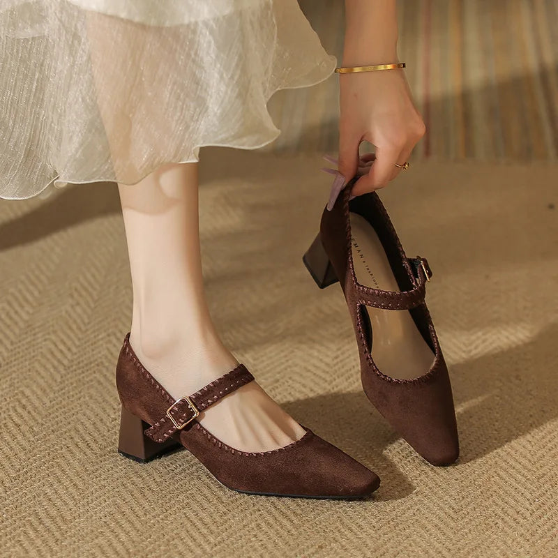 Elena | Comfortable Block Heels Orthopedic Strap