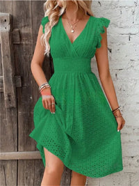 Heather | Boho Sundress V-Neck Smocked