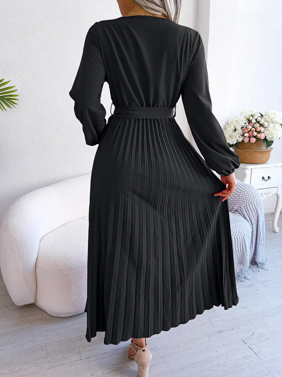 Winifred | Wedding Guest Maxi Dress Pleated V-Neck