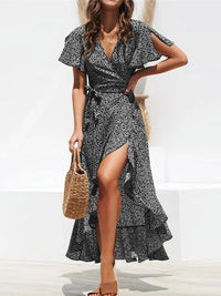 Laurel | Polka Dot Dress Pleated V-Neck