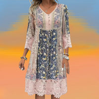 Aurora | Boho Midi Sundress Lace Floral