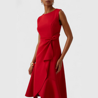 Aurora | Cocktail Midi Dress Asymmetric Sleeveless