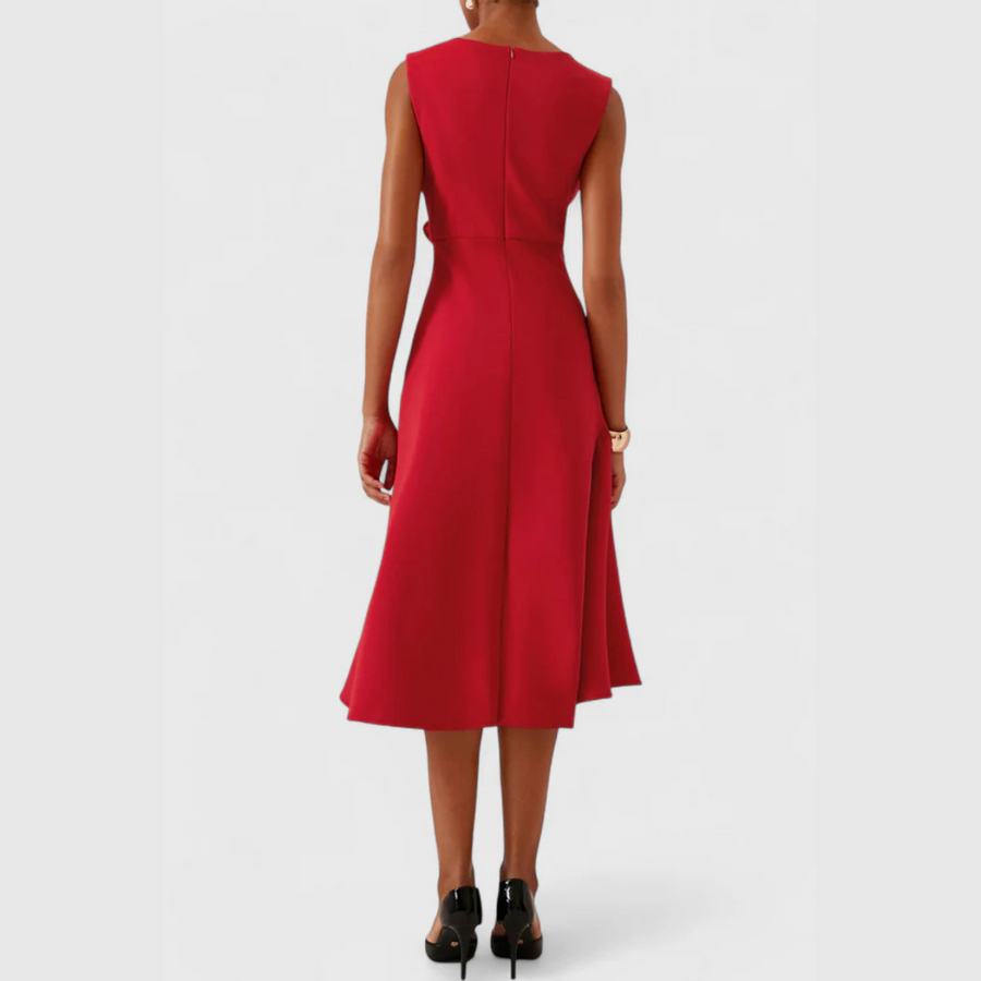 Aurora | Cocktail Midi Dress Asymmetric Sleeveless