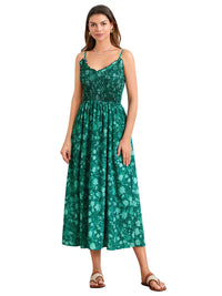 Victoria | Floral Midi Dress Sleeveless
